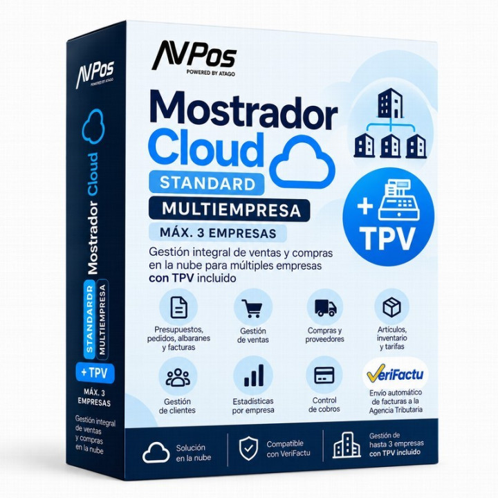 Licencia Avpos Mostrador Cloud Standard Multiempresa + TPV |