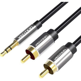 Cable Estereo Vention Jack 3.5/M - 2X Rca/m 2M Black | InfoChen