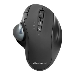 Raton Phoenix Ergonomico Trackball Wireless Black | InfoChen