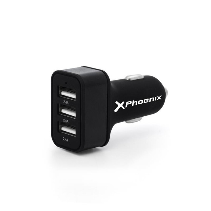 CARGADOR COCHE SMARTPHONE PHOENIX 5V 3x USB 7.2A | InfoChen