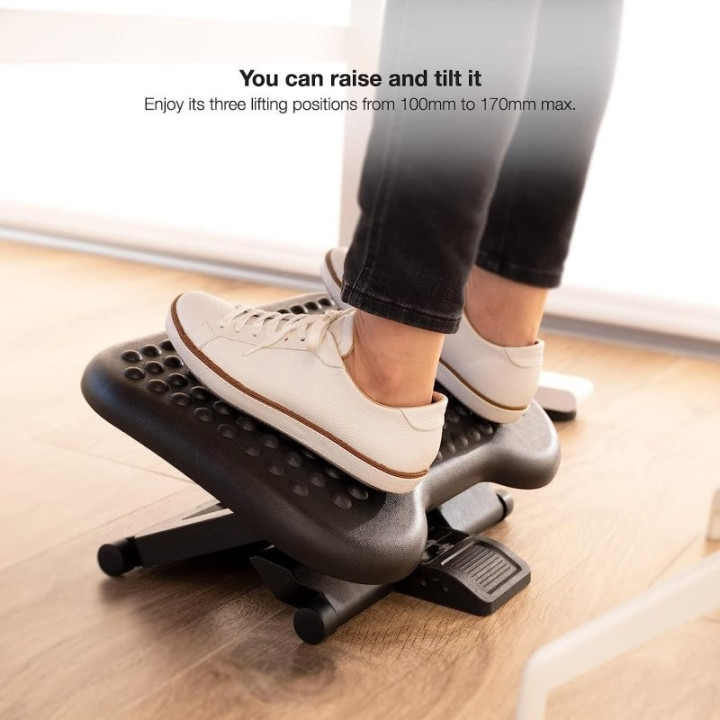 Reposapies Ergonomico Tooq Confort Black | InfoChen Canarias