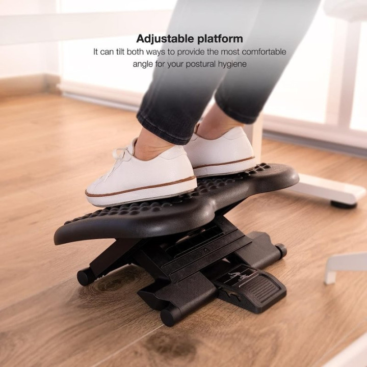 Reposapies Ergonomico Tooq Confort Black | InfoChen Canarias