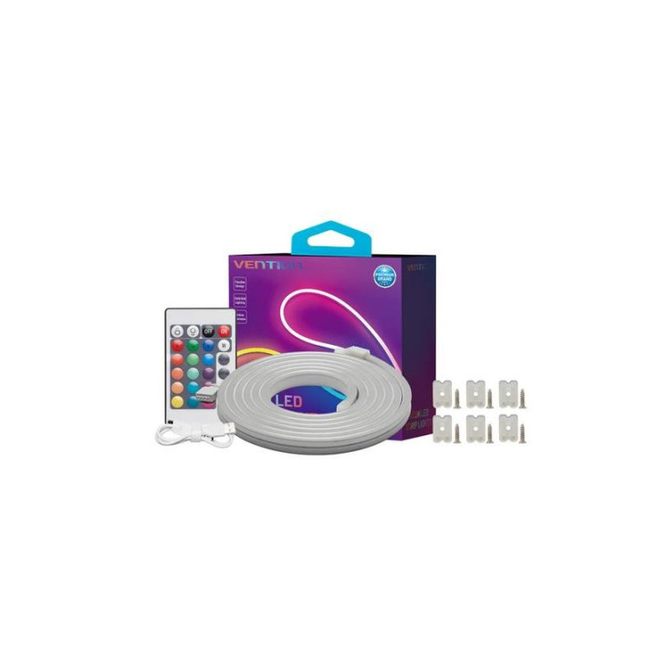 Tira LED Vention Silicona Neon RGB Control Remoto 5V 2M |