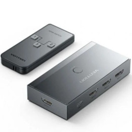 Switch Conmutador Vention HDMI 2.1 8K Hdmi/h - 3XHDMI/H Grey |