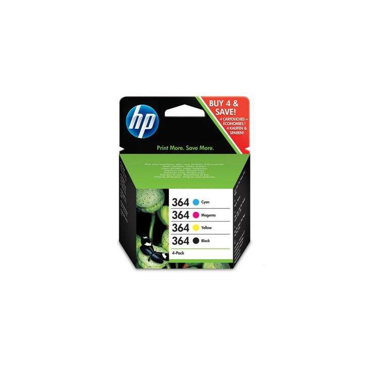 Tinta HP 364 N9J73AE Pack 4 Colores | InfoChen Canarias