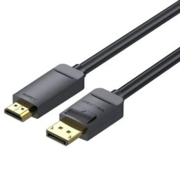 Cable Conversor Vention Displayport - HDMI 4K 2M Black | InfoChen