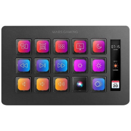 Stream Deck Mars Gaming 15 Teclas Personalizables Pantalla Lcd