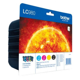 Pack Tinta Brother LC980VALBP Color + Black | InfoChen Canarias