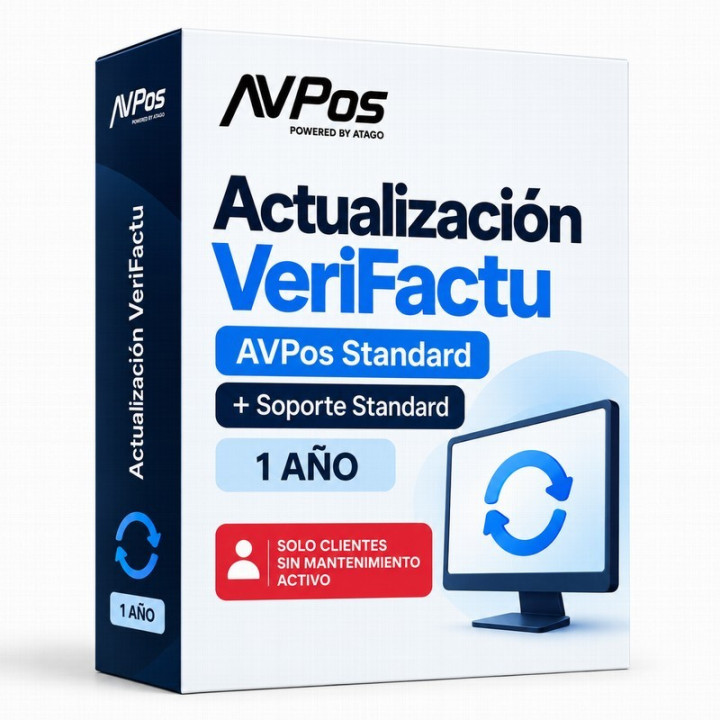 Licencia Avpos Actualizacion Verifactu + Soporte Standar Anual |