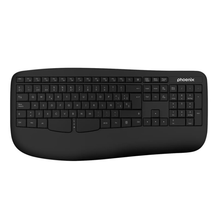 Teclado Phoenix K201 Ergonomico Wireless Black | InfoChen