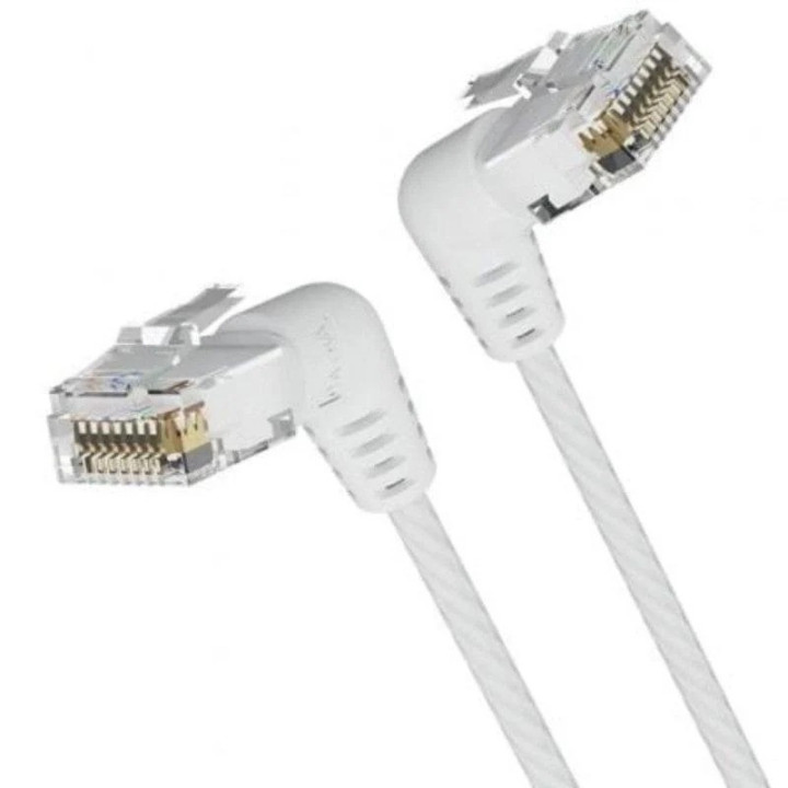 Cable De Red CAT.6A Utp 0.5M Vention Cabeza Rotatoria 360º White