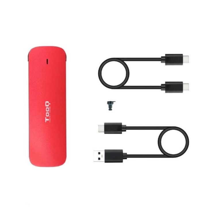 Caja Externa Tooq Aluminio SSD M.2 NVME USB 3.1 Red | InfoChen