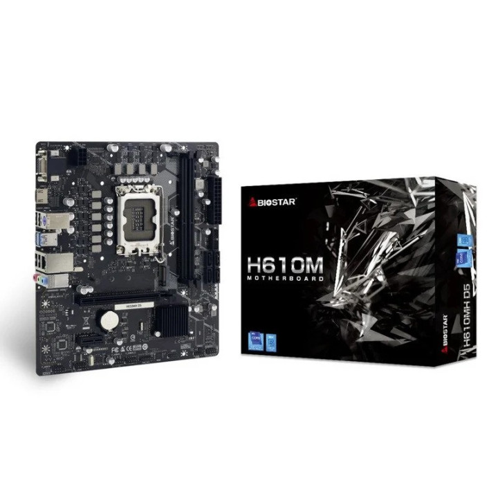 Placa Base Biostar H610MH DDR5 VGA + HDMI | InfoChen Canarias