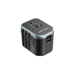 Cargador De Pared Vention Universal USB-C 2XUSB-A 20W | InfoChen