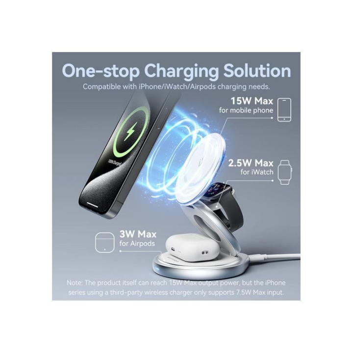 Base Cargador Vention Smartphone/apple Watch/auriculares Wireless