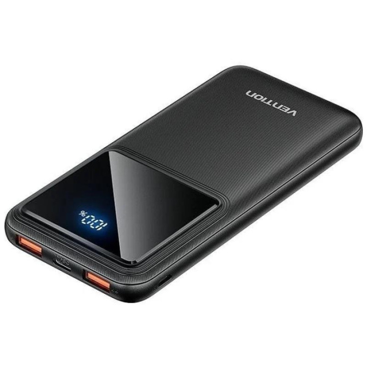 Powerbank Vention 10000MAH 2XUSB-A + USB-C LED Display 22.5W