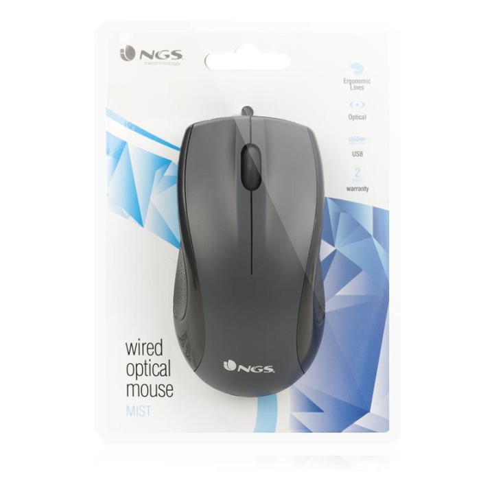 Raton Ngs Mist USB Optico Black | InfoChen Canarias