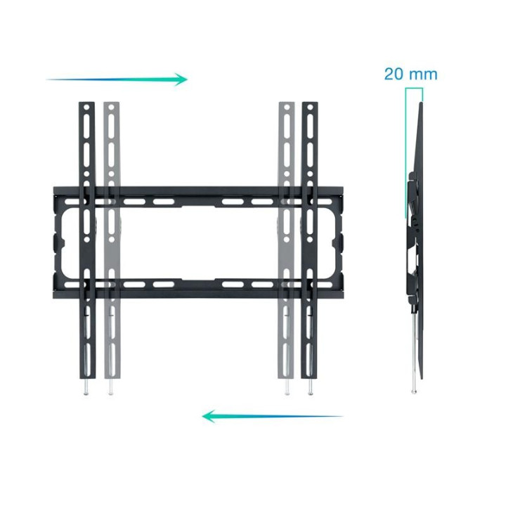Soporte Pared TV Monitor Tooq 32-70 45KG Black | InfoChen