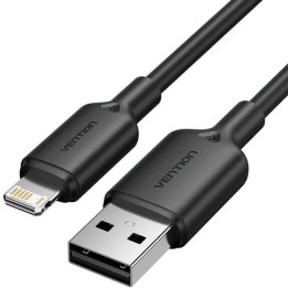 Cable Vention USB-A 2.0 - Lightning 2.4A 1M Black | InfoChen