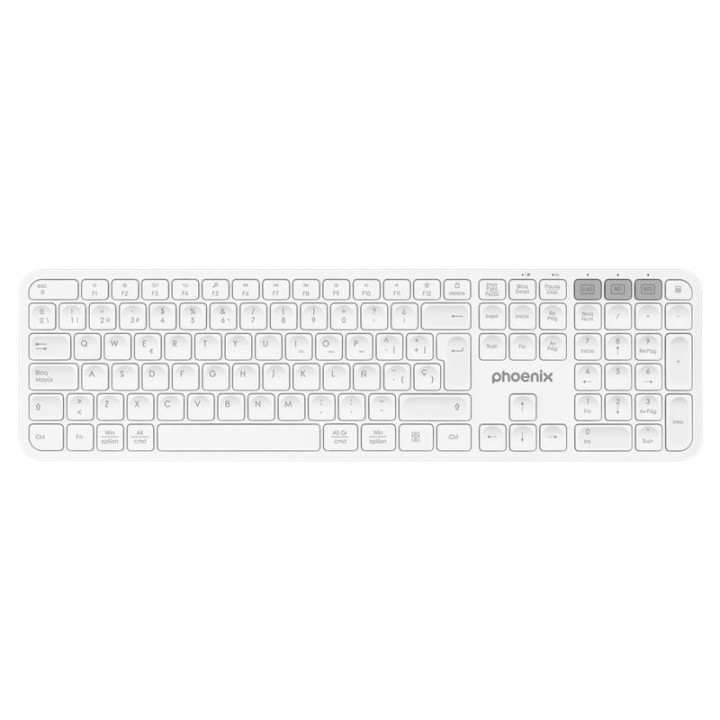Teclado Phoenix K300 Multidispositivo Wireless White | InfoChen