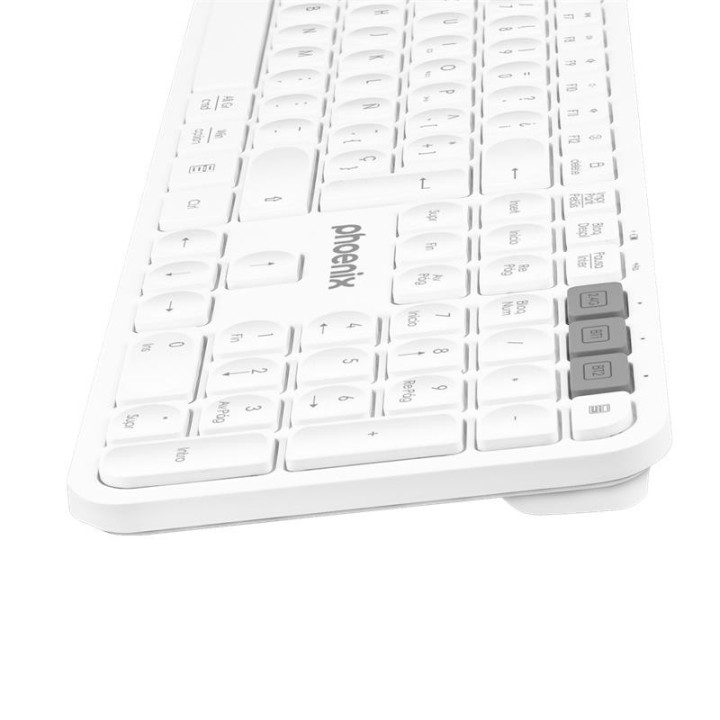 Teclado Phoenix K300 Multidispositivo Wireless White | InfoChen