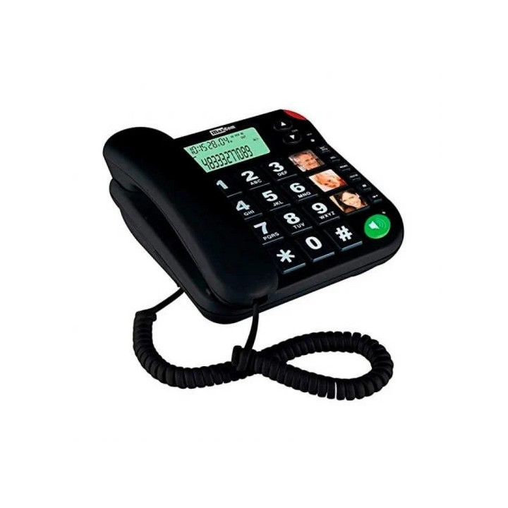 Teléfono Fijo Maxcom KX-T480 Black | InfoChen Canarias