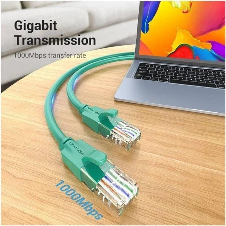 Cable De Red CAT.6 Utp 2M Vention Green | InfoChen Canarias