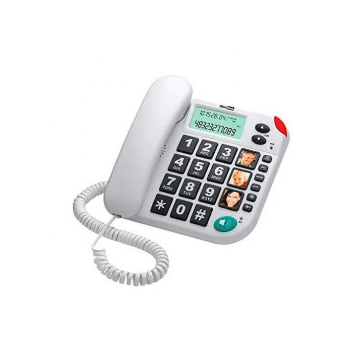 Teléfono Fijo Maxcom KX-T480 White | InfoChen Canarias