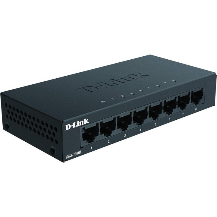Switch D-Link Gigabit 8 Puertos DGS-108GL Metalico | InfoChen
