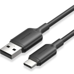 Cable Vention USB-A 2.0 - USB-C 3A 2M Black | InfoChen Canarias