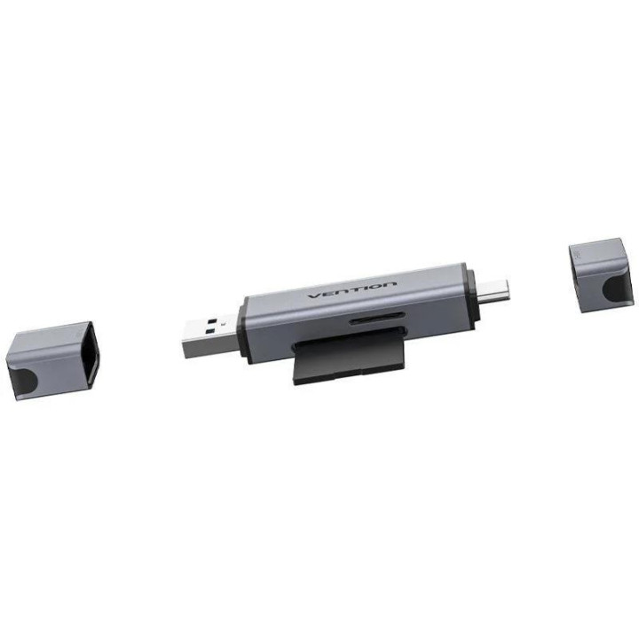 Lector De Tarjetas Externo Vention USB-A 3.0/USB-C Microsd/tf