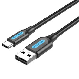 Cable Vention USB-A - USB-C 3A 480MBPS 60W 0.5M Black | InfoChen