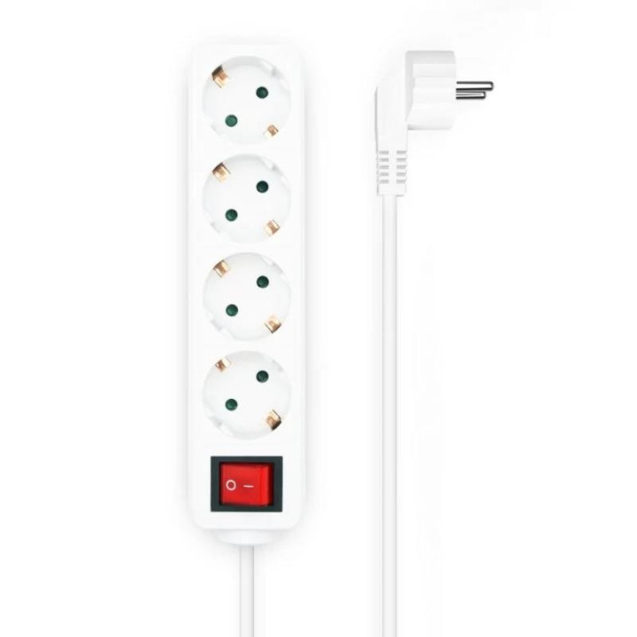 Regleta Aisens 4 Schukos Proteccion Interruptor 1,4M White |