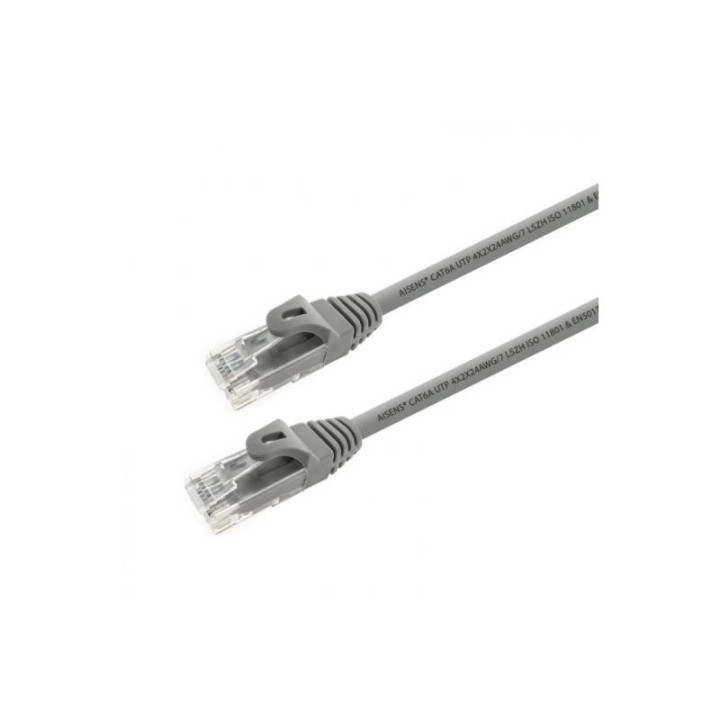 Cable De Red CAT.6A Utp 0.25M Aisens Grey | InfoChen Canarias
