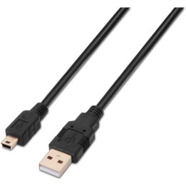 Cable USB Am/mini B/m 1.8M Aisens Black | InfoChen Canarias