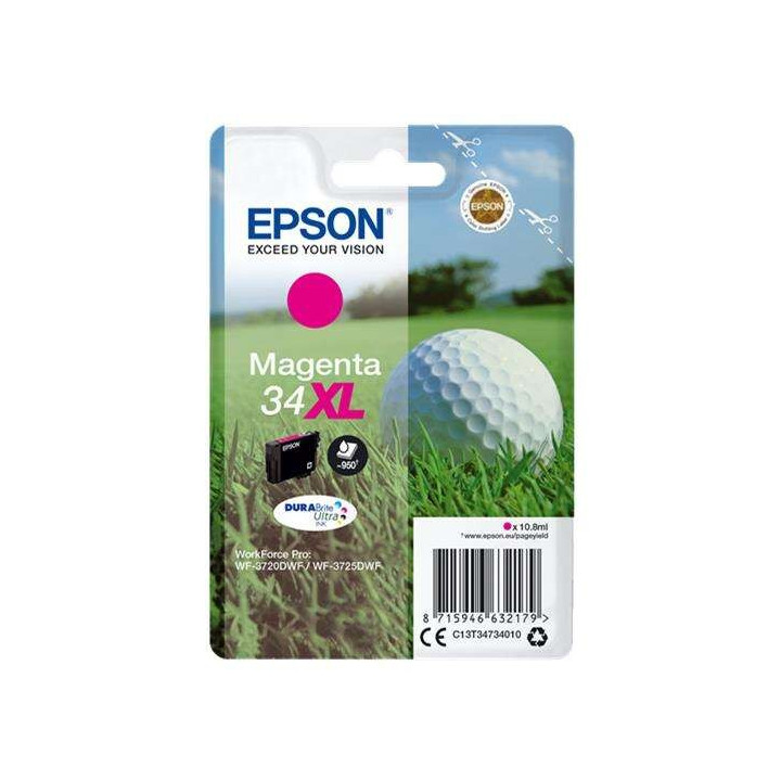 Tinta Epson C13T34734010 Magenta 34XL Durabrite Ultra T3472 |