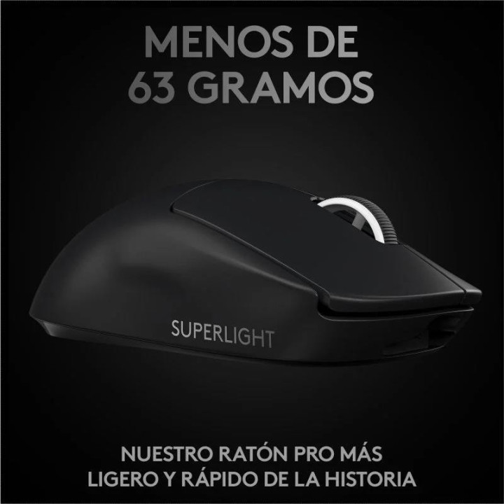Raton Logitech Pro X Superlight Gaming Wireless Black | InfoChen