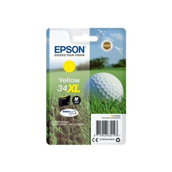 Tinta Epson C13T34744010 Yellow 34XL Durabrite Ultra T3472 |