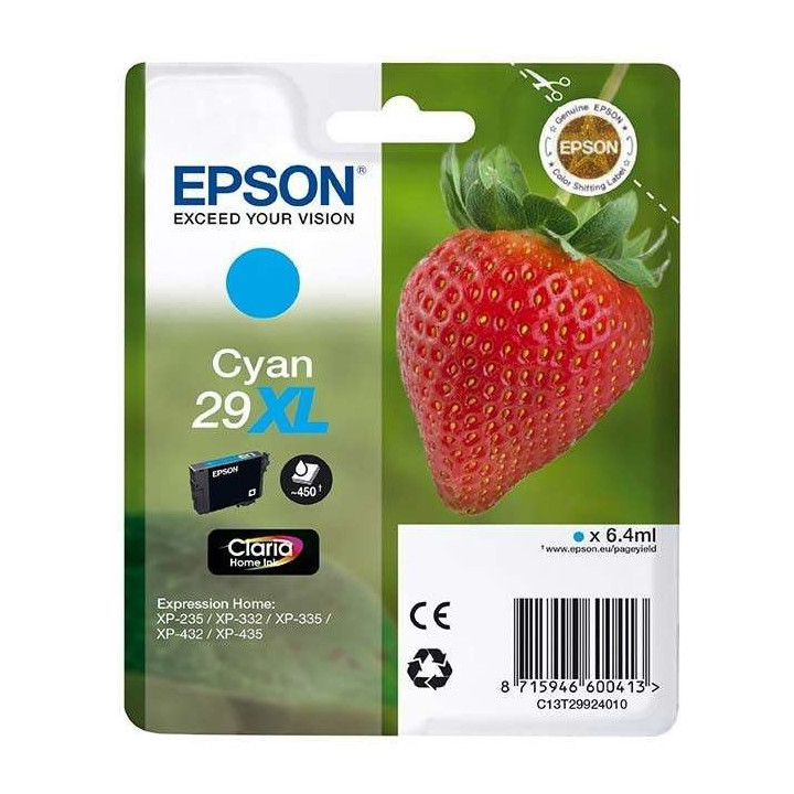 Tinta Epson C13T29924012 Cyan Xl 29XL | InfoChen Canarias