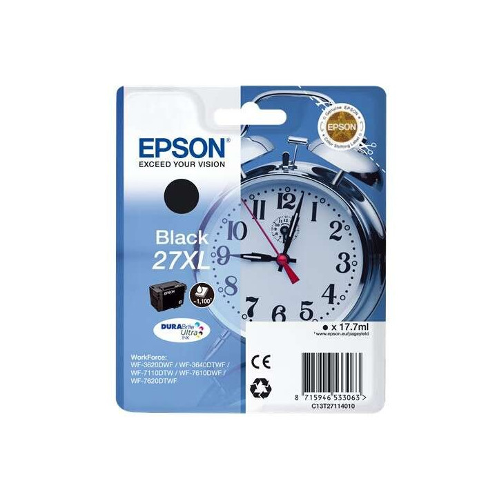 Tinta Epson C13T27114012 Black T2711 27XL Durabrite Ultra |