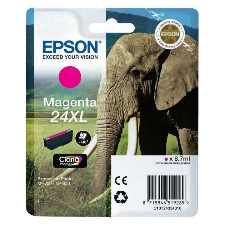 Tinta Epson C13T24334012 T2433 Magenta 24XL | InfoChen Canarias