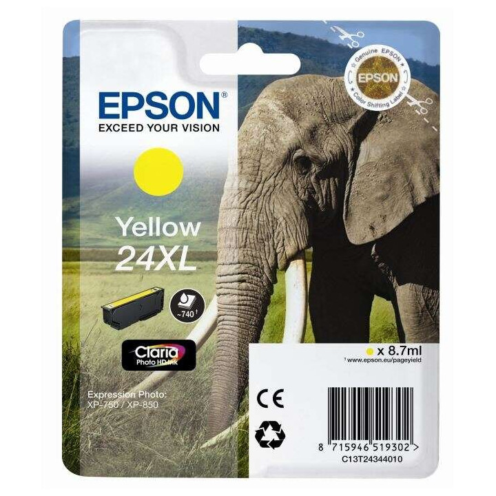 Tinta Epson C13T24344012 T2434 Yellow 24XL | InfoChen Canarias
