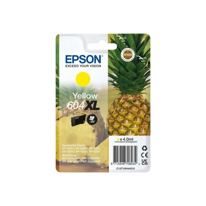 Tinta Epson C13T10H4401 T10H4 Yellow 604XL | InfoChen Canarias