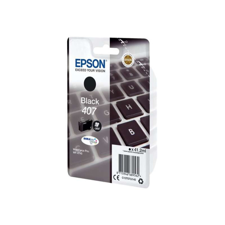 Tinta Epson C13T07U140 L T07U1 Black WF-4745DTWF 407L | InfoChen