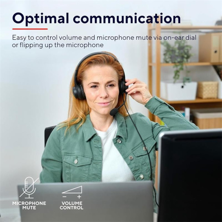 Auriculares + Microfono Trust Ayda Headset PC Aux Black |