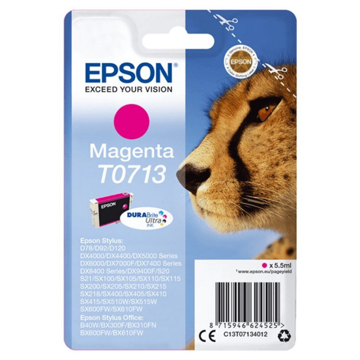 Tinta Epson C13T07134012 Magenta T0713 | InfoChen Canarias
