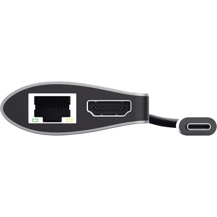 Hub Trust Dalyx USB-C 7 En 1 HDMI USB-C USB Micro Sd RJ45 Silver