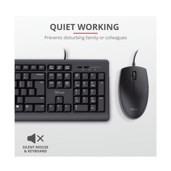 Teclado + Raton Trust TKM-250 USB | InfoChen Canarias
