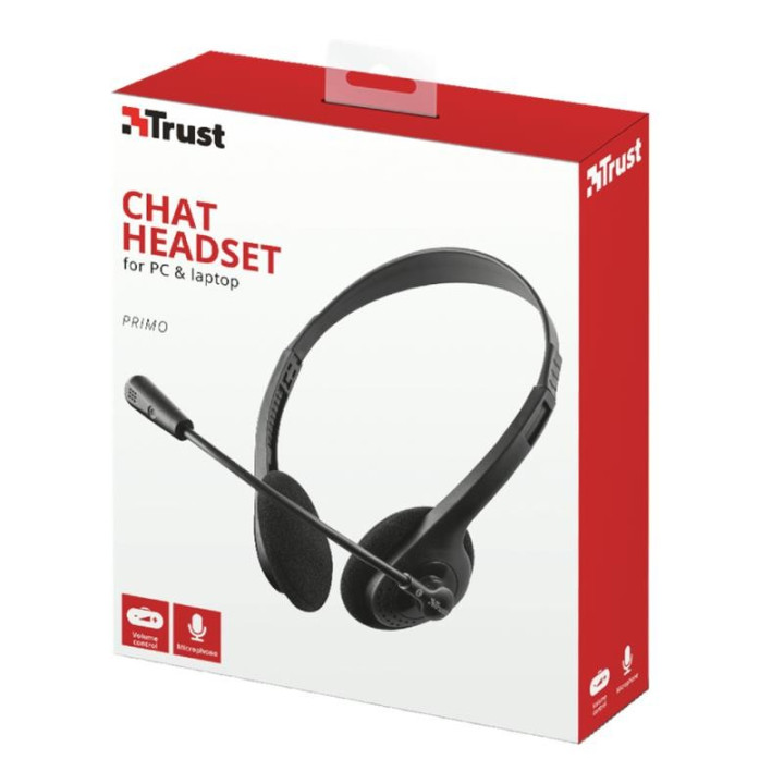 Auriculares + Microfono Trust Primo Headset | InfoChen Canarias