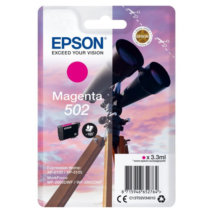 Tinta Epson C13T02V34020 Magenta T02V3 502 | InfoChen Canarias